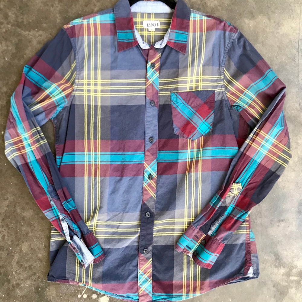 Men’s Nordstrom Long Sleeve Plaid Dress Shirt